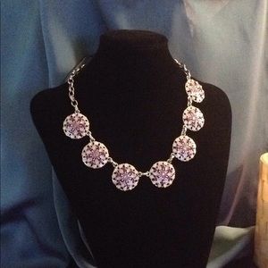 WHBM Silver multi color stone lobster claw clasp.